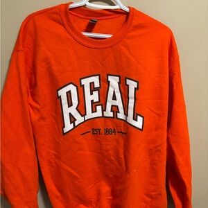 Gildan Orange Crewneck Men's Sweater